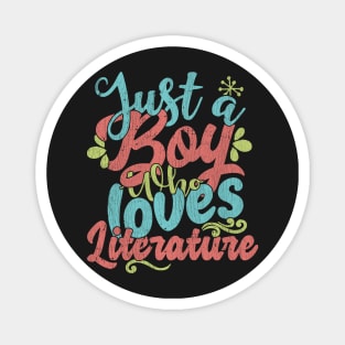 Just A Boy Who Loves Literature Gift product Magnet